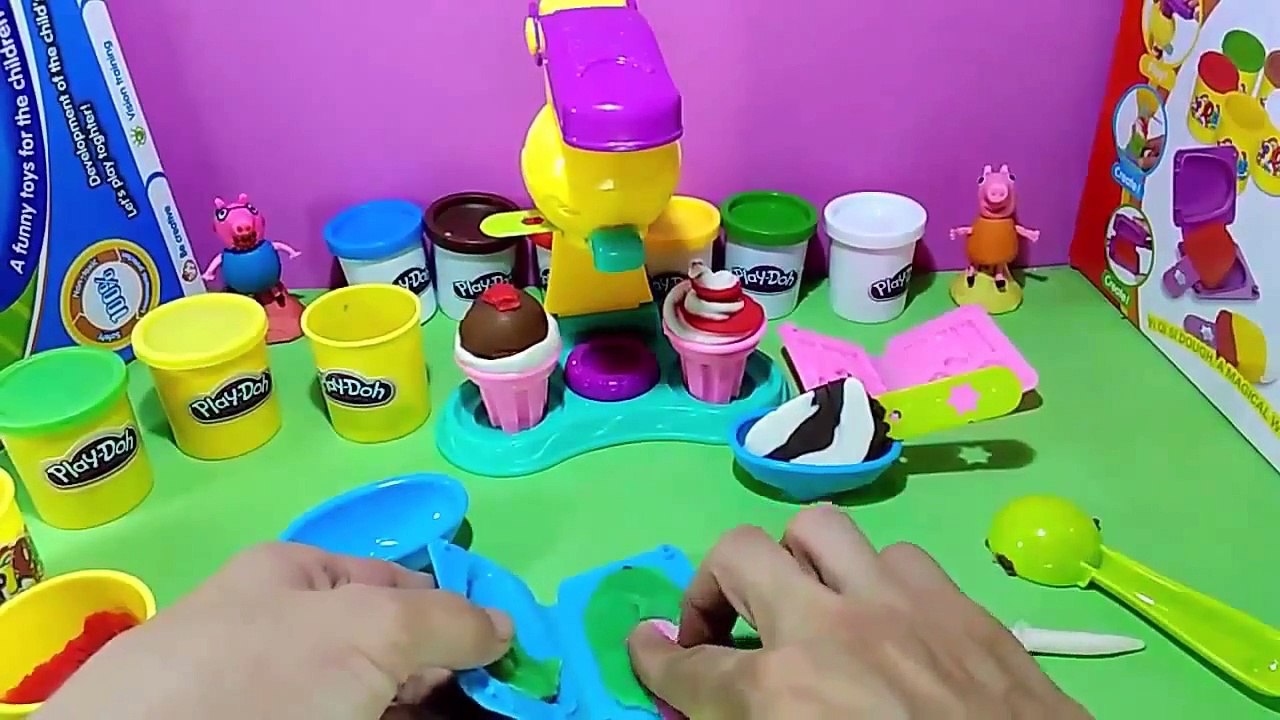 Play doh sweet shoppe ice cream cake for peppa pig family