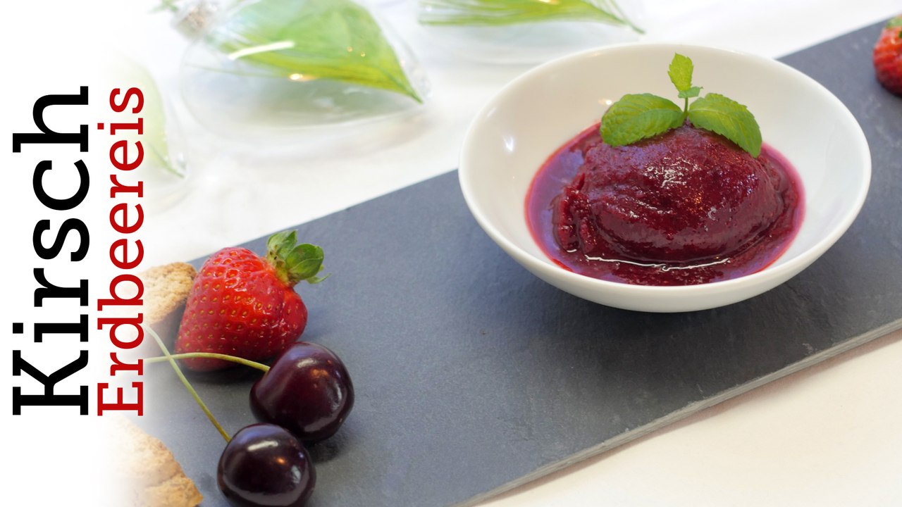Rezept - kirsch-erdbeereis (red kitchen - folge 339)