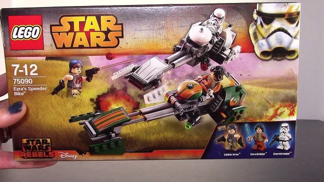 Star Wars Lego Ezra's Speeder Bike Review 75090 Ezra, Sabine, Stormtrooper