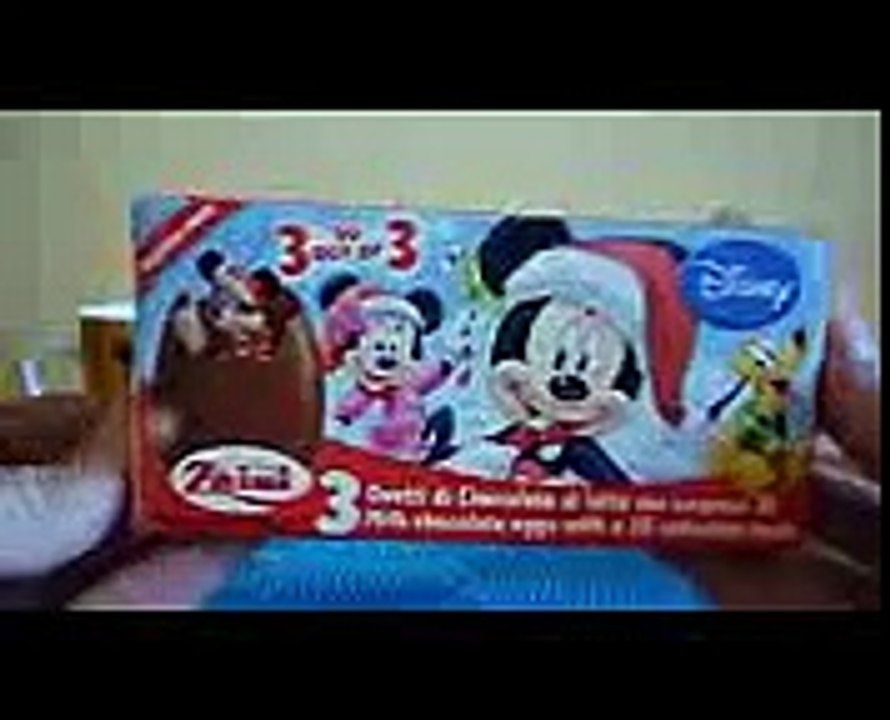kinder surprize  3-Pack Surprise Eggs Mickey Mouse 3-D Toys Christmas Collection Unboxing ミッキーマウス