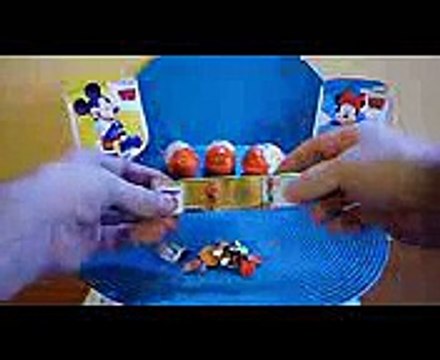 kinder surprize Disney Mickey Mouse 4-pack Kinder Choco Surprise Eggs Unboxing Toys 2014