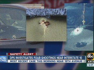 Shots fired on freeway striking 3 cars, inuring 1