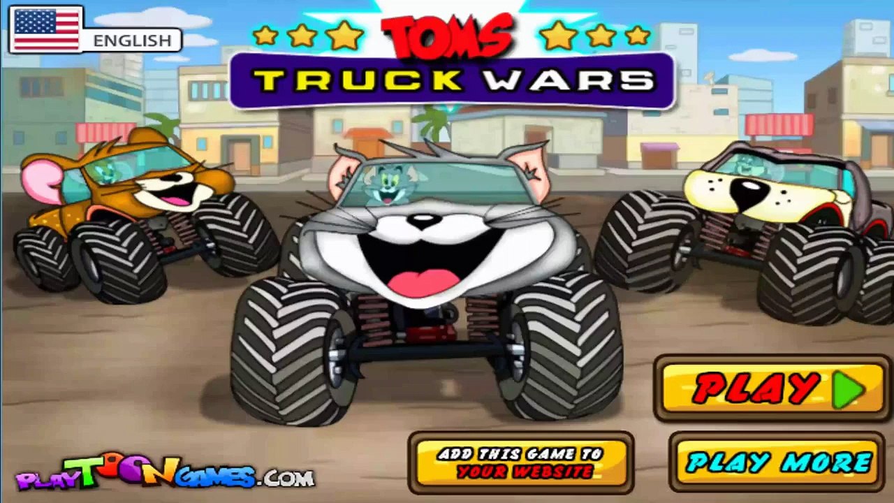 Tom And Jerry Cartoons Racing Monster Trucks Animals - Cartoon Games For Kids - Songs Of Katy Perry