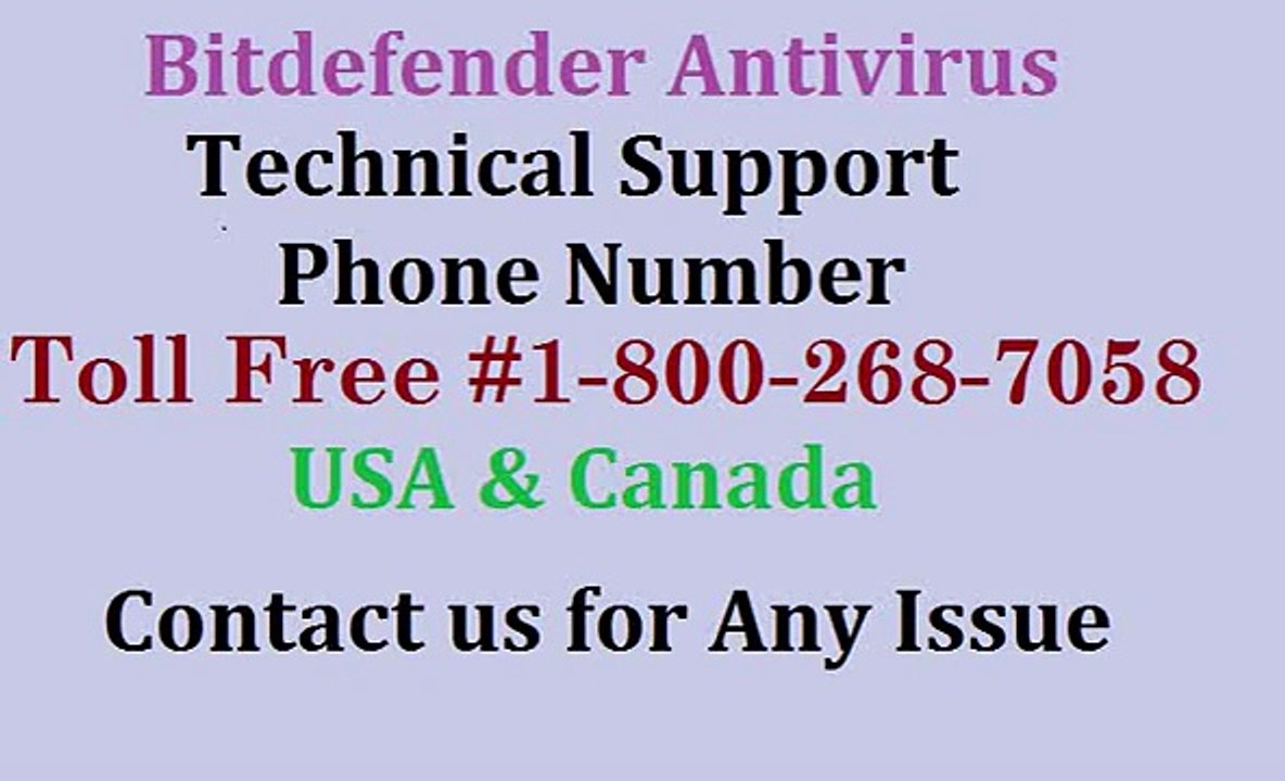 Bitdefender Antivirus Technical Support Phone Number #1-800-268-7058 For USA & Canada.