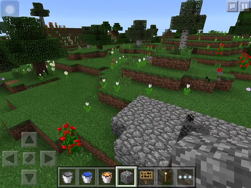 Minecraft PE how to make a cobblestone generator