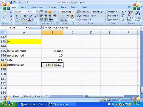 Four important financial formulas in MS Excel Tutorial Urdu/Hindi Part 13