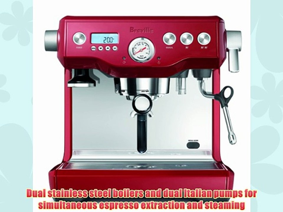 Breville BES920CBXL Dual Boiler Espresso Machine Cranberry Red