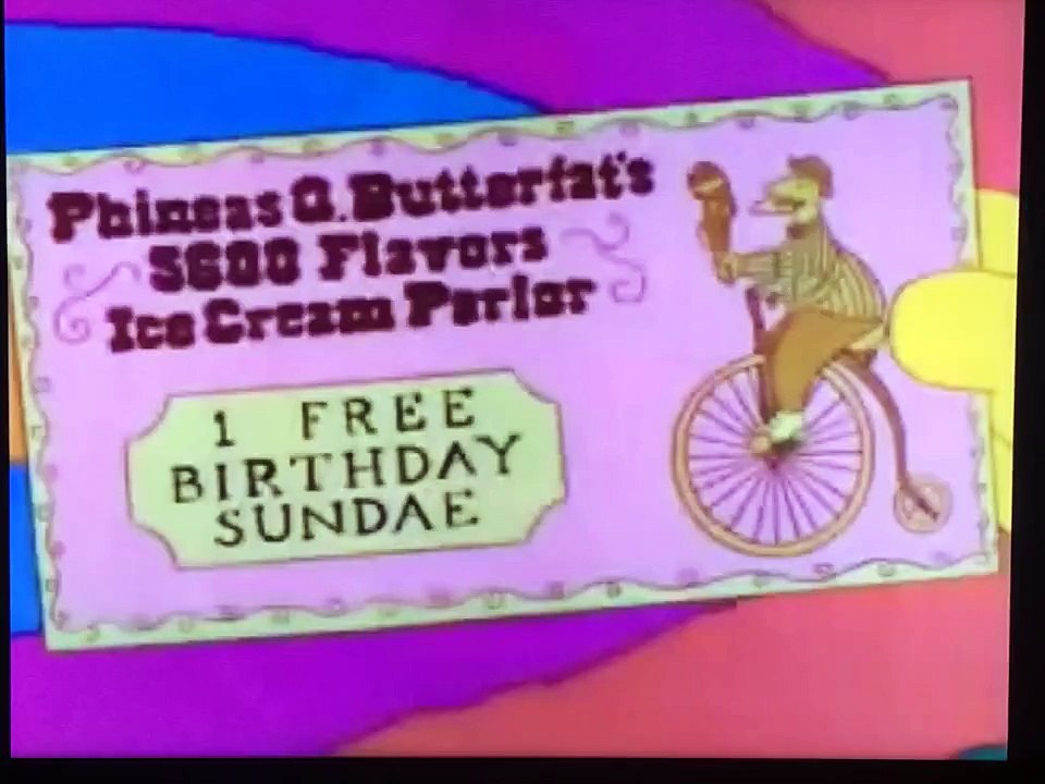 Bart Simpson's Birthday Old World Ice Treats