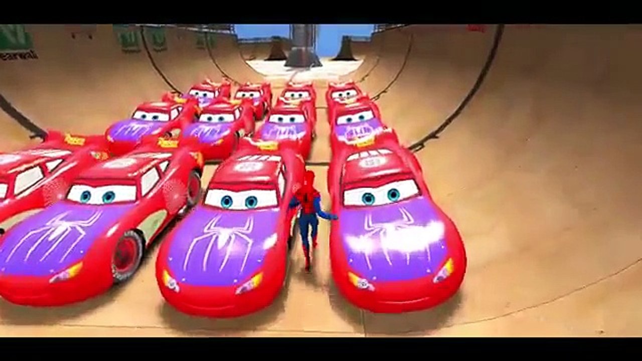 Children Songs with Action Disney Cars Pixar & Lightning Spiderman Nursery Rhymes McQueen Spider-Ma