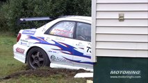 Rally Driver crashed his car in an house!