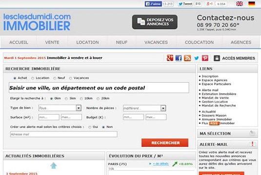 Site Web Les cles du midi