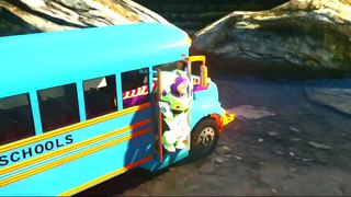 Wheels On The Bus Go Round And Round Spiderman Toys Story Kids' Songs | Nursery Rhymes for Childre