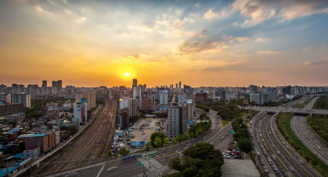 Un timelapse sublime sur les toits de Séoul, la capitale de la Corée du Sud
