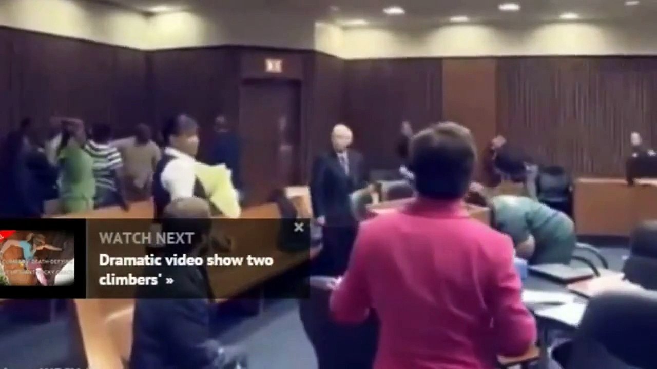 Dramatic Footage Shows Grieving Dad Attack His Three-year-old Daughter's Killer in Court