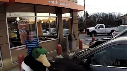 Mean Mallard Duck Prank. Public pranks gone wrong.
