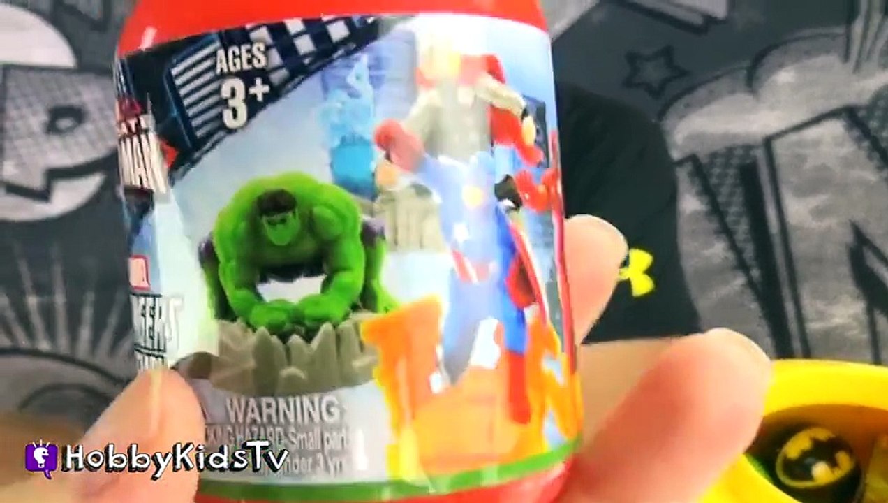 BATMAN Surprise Word Mashup! HobbyGator + Lego Head Surprise Toys Hulk Frozen HobbyKidsTV