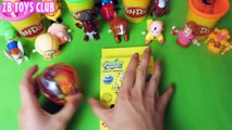 Peppa Pig Play Doh Colors Frozen Surprise Eggs Angry Birds Spongebob Toys