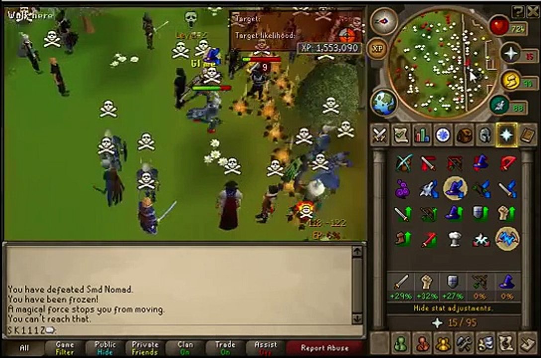 Runescape S K 1 1 1 Z's 2nd Pk Commentary Pking with Whip/Claws