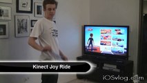 Playing Kinect Joy Ride On Xbox 360 Kinect - Tech Vlog 3