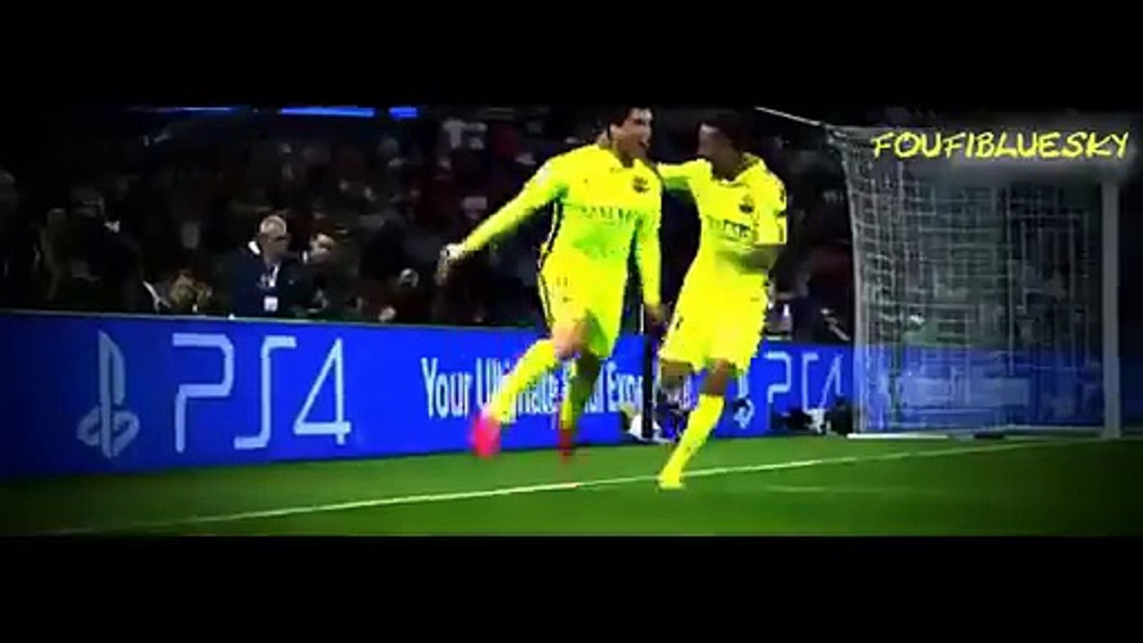 LUIS SUAREZ vs DAVID LUIZ barça vs psg champions league 15 04 2015 HD