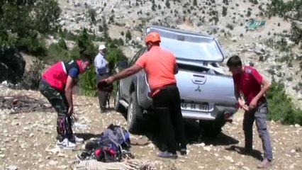 Keçi kurtarma operasyonu nefes kesti