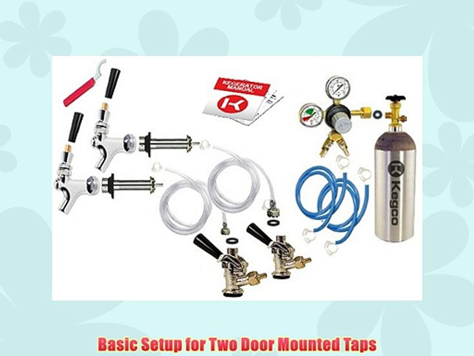 Standard Double Faucet Door Mount Kegerator Keg Tap Conversion Kit