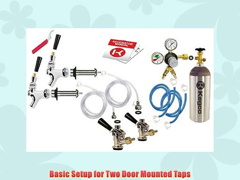 Standard Double Faucet Door Mount Kegerator Keg Tap Conversion Kit
