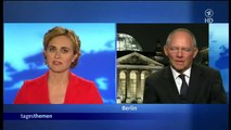 Karen Miosga bringt Wolfgang Schäuble zum Lachen