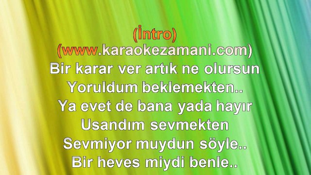 Hakan Altun - Sormuyorum - 2006 TÜRKÇE KARAOKE