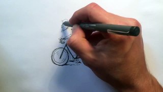 How to draw a cyclist on a bike