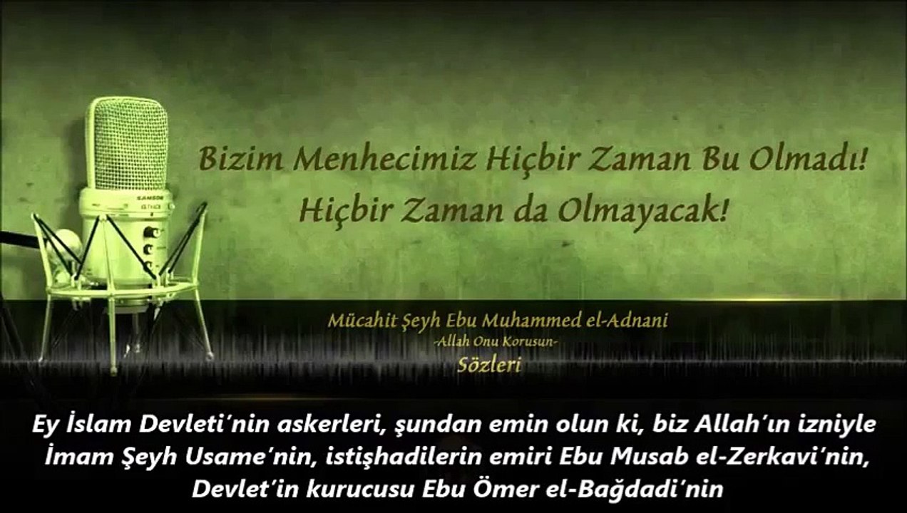 IRAK ŞAM ŞİRK KÜFÜR İRCA DEVLETİNİN MENHECİ YOLU AYNI KAFİR USAME BİN LADİN GİBİDİR