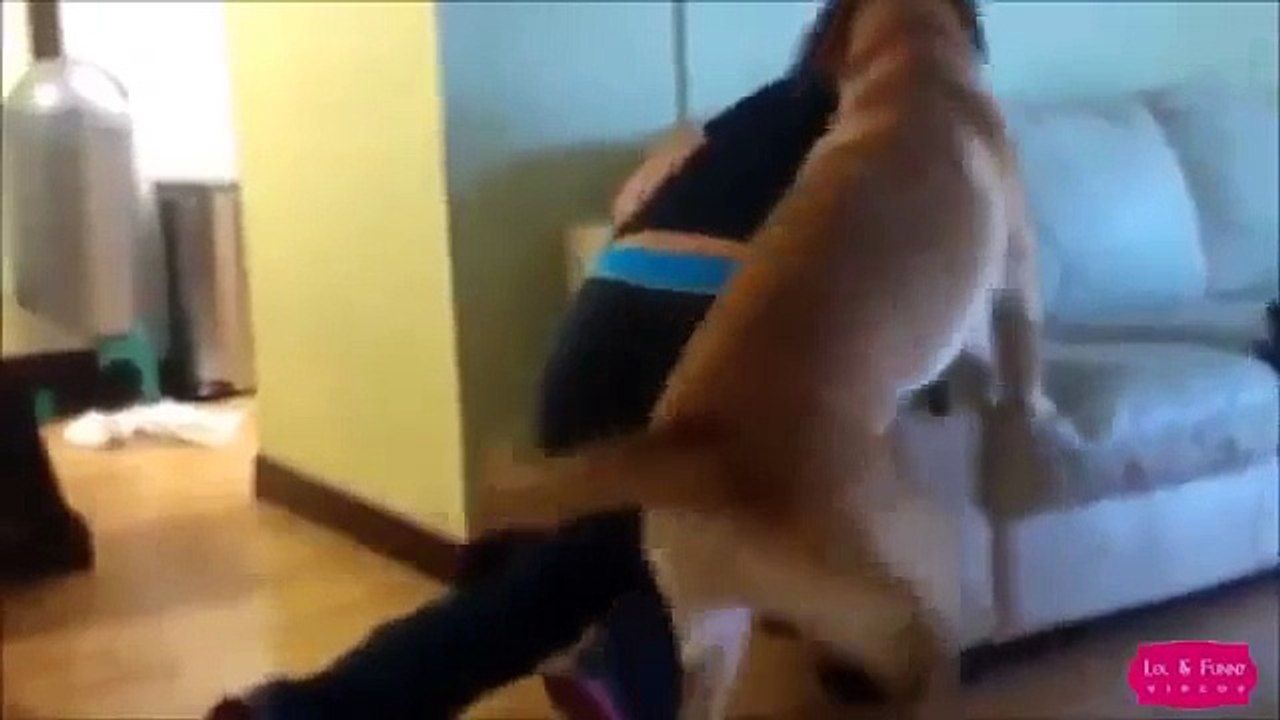Dog doing naughty things with hot girls - try not to laugh