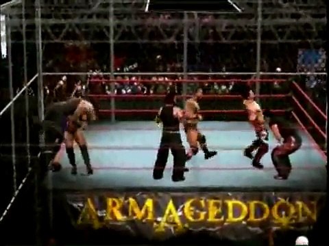 SmackDown vs Raw 2009 - 6 Men Hell in a Cell Match 2/2 (360)