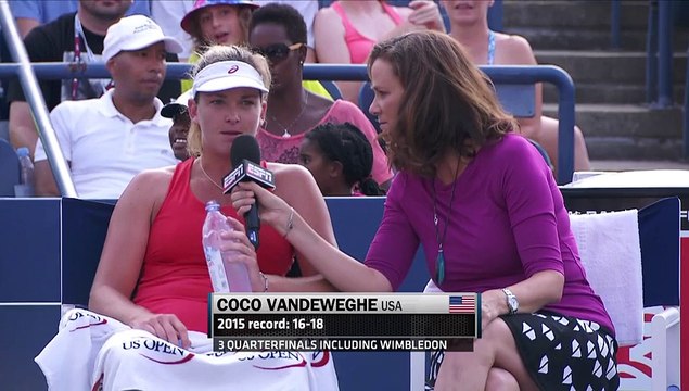 US Open - Interview de Coco Vandeweghe en plein match