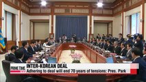 President Park says inter-Korean deal should be enforced for peace, unification