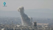 غارات لطيران النظام على عربين بريف دمشق