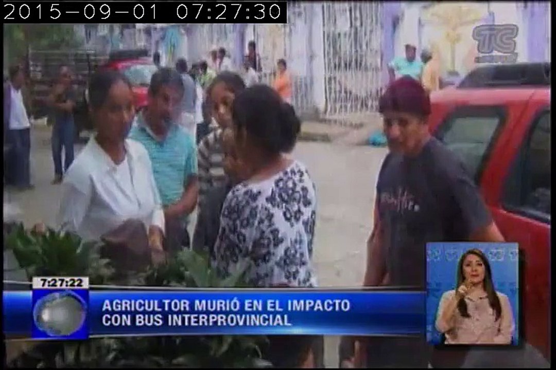 Agricultor murió en el impacto con bus interprovincial