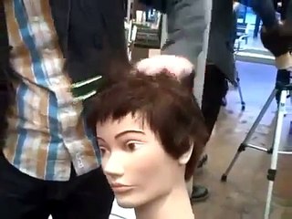 Beautiful Indian woman's head shave