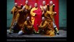 The monks practice Shaolin Kung Fu