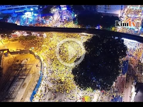 BERSIH - 10.00pm: Pandangan dari udara