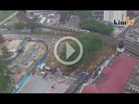 BERSIH - 10.00am: Pandangan dari udara