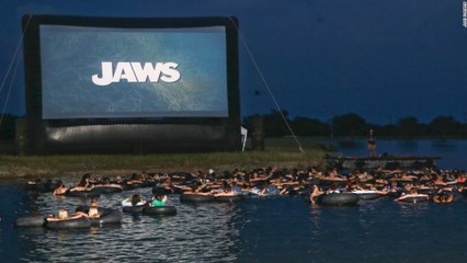 Watch Jaws While Floating in a Lake