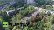 Ukraine : Ruines de Donetsk filmées par un drone