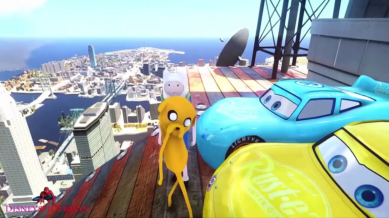 Lightning McQueen Pixar Cars and ADVENTURE TIME Finn and Jake | Nursery Rhymes for Childre