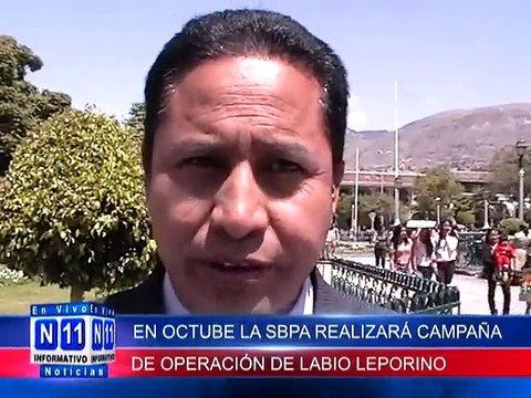 N11 Informativo EN OCTUBE BENEFICENCIA PUBLICA REALIZARA CAMPAÑA DE OPERACION DE LABIO LEPORINO
