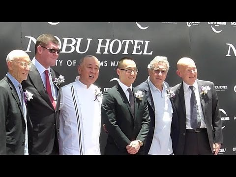 Robert De Niro at the Nobu Hotel City of Dreams Official Ribbon Cutting Ceremonies Purple Carpet