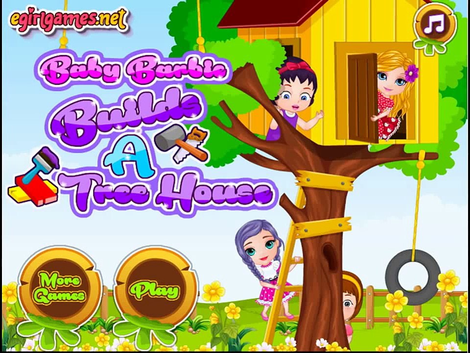 Baby Barbie Builds a Treehouse   Disney Princess  Cartoons For Girls Kids Children