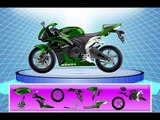 Putting Honda motorcycle from the designer, video collect the bike for children