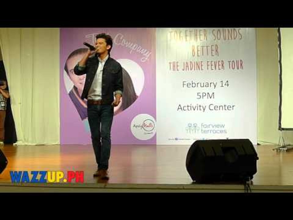 James Reid at the Jadine Fever Tour with Nadine...