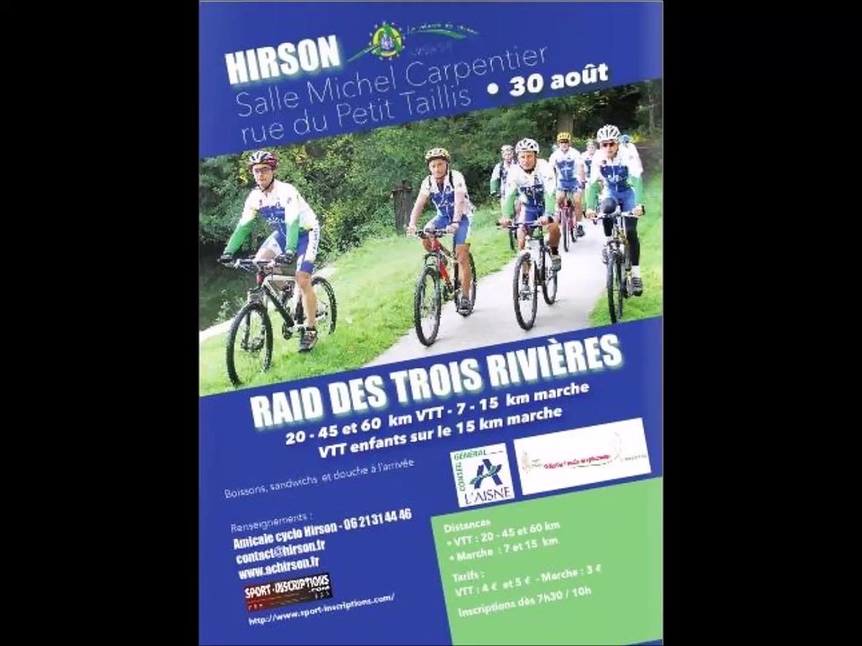 THIERACHE VTT - RAID DES 3 RIVIERES HIRSON DU 30/08/2015